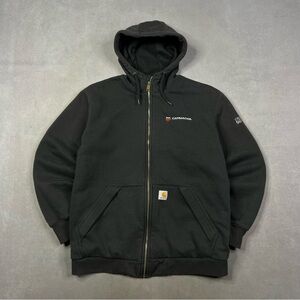 Carhartt Black Full-Zip Hooded Work Jacket